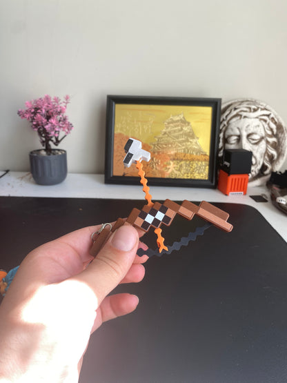 Minecraft Bow + Arrow Keychains